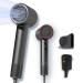 Hair Dryer Blow Dryer High-Speed Negative Ionic Hairdryer 110 000 RPM with Magnetic Nozzle Powerful Professional Four Temperature Control for Frizz-Free Hair Travel Portable Design (Grey)