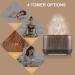 NEWYID Aromatherapy Diffuser with 5 Essential Oils, Flame Light, 3 Mist Modes, 4 Timers, Waterless Auto-Off, Dark Wood Essential Oil Diffuser for Home - Buy Online on GoSupps.com