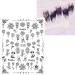 JMEOWIO Spring 3D Nail Art Stickers 9 Sheets Self Adhesive Nail Decals Heart-Shaped Flower Pattern DIY Design Nail Decoration for Women Girls (Black) - Buy Online on GoSupps.com