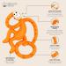 Matchstick Monkey Mini Teether - Antimicrobial Silicone, BPA Free, Easy-to-Grip - Orange, 10 cm - Ages 3 Months - Buy Online on GoSupps.com