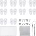 Glasses repair set 10 pair of air chamber nose pads silicone screw glasses nose pads with screws tweezers and cleaning cloth (13 mm)