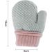 Kids Toddlers Thermal Gloves Mittens | Winter Warm Knitted Gloves with String | Fleece Lined | Anti-Lost String | Boys Girls Age 1-4 | Grey - Buy Online on GoSupps.com