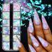 Buy Gzmayuen Nail Leaf Gold Flakes & Colorful Aurora Glass Paper Nail Glitter - 2 Box Nail Art Decoration Set - Buy Online on GoSupps.com