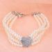 Balacoo 4 Row Pearl Necklace with Rhinestone Heart Charm for Pets - Size M - Buy Online on GoSupps.com