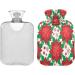 Soft Fleece Poinsettia Hot Water Bottle | 2L for Hot & Cold Compresses - Ideal for Comfort & Relief - Buy Online on GoSupps.com