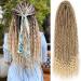 Leeven 24 Inch Double Ended Dreadlock Extension Soft Boho Dreadlocks 10 Strands 0.6 Width Hippie Dreads Bohemian Box Braids Dreadlock Hair Extensions /27613# 24 Inch Boho (10 Strands) Ombre Blonde /27613#