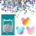 Renfio 1.75 Oz 50g Holographic Mickey Mouse Confetti Glitter Mickey Mouses Shape Shiny Sequin Glitters Resin Sparkle Chunky Sequins for DIY Mold Art Nail Artwork Holiday Decoration - Laser Silver Mickey-Laser Silver 50g(1.75 Oz)