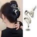 Sliver Metal Hair Claw Clips Irregular Wave Hair Clips Nonslip Hair Clamp Clips for Thick and Thin Hair Large Hair Accessories Elegant Geometric Strong Hold Hair Barrette Clips for Women 1 Pack