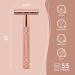 Bamboozy Razor Plane for Women - Eco-Friendly Safety Razor | Aluminum Double Edge Wet Razor (20 Blades) - Zero Waste Rose Gold - Buy Online on GoSupps.com