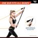 Professional Resistance Exercise Bar Kit - 36" Lightweight with 6 Accessories 20/30/40lb Bands Door Anchor & Straps for Home Training - Buy Online on GoSupps.com