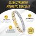 Magnetrx Ultrastarkes Titan Magnet Hard Band for Women | Adjustable Magnetic Titanium Bracelets (Silver & Gold) - Perfect Fit Size Tools - Buy Online on GoSupps.com