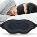 Weighted Sleep Eye Mask for Women Men 3D Contoured Full Blackout Sleeping Blindfold with Adjustable Strap (3.9oz/110g) Pressure Relief Light Blocking Night Eyes Shade Cover Travel Airplane Yoga Nap