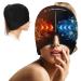 Migraine Ice Head Cap for Cold and Hot Compress Therapy  Upgraded Odorless Headache Relief Cap  Flexible Migraine Relief Hat with Reusable Ice Gel for Puffy Eyes  Tension  Sinus  and Stress  Black Black Average