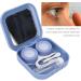 Pongnas Mini Portable Contact Lens Case - Purple Plastic Storage Container Set for Travel and Home Use - Buy Online on GoSupps.com