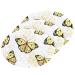 3-Pack Cleaning Kitchen Sponges Oval Seamless Pattern of Butterflies Kitchen Cellulose Dishwashing Wood Pulp Cotton