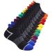 12 Pairs Boys Socks Ankle Athletic Socks With Cushioned Sole For 4-6 6-8 8-10 Years Old Kids Black 12 Pairs 7-10 Years