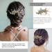 FERCAISH Wedding Hair Comb Flower Crystal Bridal Hair Accessories Pearl Leaf Headpiece for Wedding Bride Bridesmaid (Green) Mint Green - Buy Online on GoSupps.com