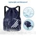 Barn Eleven 2023 Sports Backpack Waterproof Drawstring Bag with Shoe Compartment & Bottle Holder (Deep Blue) - Buy Online on GoSupps.com