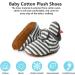 TMEOG Baby Booties Slippers - Infant Boots for Boys & Girls, Newborn First Walking Shoes, Winter Sock Crib Shoes 0-18 Months - 12-18 Months, Light Black Striped - Buy Online on GoSupps.com