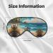 Romantic Beach Print Eye Mask | Ultra-Soft Light-Blocking for Restful Sleep | Ideal for Comfort | International Shipping Available - Buy Online on GoSupps.com