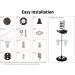 Hair Dryer Stand - Twisty Style Acrylic Holder for Hair Styling Tools | Heavy Base & Tray for Curling & Straightening | Crystal Design - Buy Online on GoSupps.com