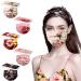 50Pcs Disposable Floral Face_Masks with Designs 3-Ply Breathable Flower Face_Mask with Nose Wire Facemasks for Women (Floral-J)