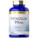 Potassium 99mg | Plus Iodine | 500 Vegetarian Tablets | Non-GMO and Gluten Free Supplement | by Carlyle