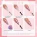 Mirror Chrome Nail Powder Set - 6 Metallic Rose Gold Shades with Sponge Sticks for Nail Art - 1g/Jar G-Orange - Buy Online on GoSupps.com