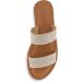 CUSHIONAIRE Women's Vera Slide Sandal - Memory Foam, Wide Widths, 9.5 Silver Sparkle - Buy Online on GoSupps.com