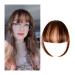 Bangs Clip in Bangs Fake Invisible Synthetic Bangs Front Fringes One Piece Straight Clip in Hair pieces Hair Extensions 3D-neat Flat Air Bangs Fake Hair Accessories for Women Curved Bangs for Daily 2 pcs K18 2M30#