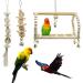 Allazone Bird Parrot Toys 14 PCS Hanging Bell Pet Bird Cage Hammock Swing Toy Bird Perch Toys Wooden Chewing Toy for Conures Love Birds Small Parakeets Cockatiels Macaws Style A - Buy Online on GoSupps.com
