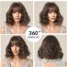 OUFEI Brown Wigs for Women Short Wavy Wig With Bangs Natural Synthetic Hair Heat Resistant Wigs for Daily Party Cosplay Wear Brown(1098-1) - Buy Online on GoSupps.com