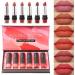 Yiida 6-Part Matte Velvet Lipstick Set | Nude Lipsticks + Lip Plumper Gloss | Waterproof Makeup Gift Set - Buy Online on GoSupps.com