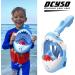 CYSCO Kids Full Face Snorkel Mask - 2020 Shark Sharp Design for HD Seaview - Blue - Buy Online on GoSupps.com