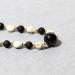 Obsidian & Lava Stone Beaded Necklace with Howlite Skull Charms - Essential Oil Diffuser Relaxation Jewelry for Women | Unique Gift Idea - Buy Online on GoSupps.com