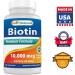 Best Naturals Biotin 10,000 mcg for Healthy Hair Growth - 200 Count - Buy Online on GoSupps.com