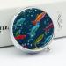 Colorful Minnows Print Round Pill Box - 3 Compartment Decorative Portable Medicine Organizer for International Shipping - Buy Online on GoSupps.com