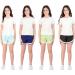 Hind Kids Girls 4-Pack Athletic Running Shorts Set | Green Navy Aqua Black | Size 14-16 - Buy Online on GoSupps.com