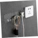 MIKIKIT 40 STK Self-Adhesive Mains Plug Hooks - Transparent Razor Holders & Wall Organizers | Perfect for Home & Office - Buy Online on GoSupps.com