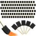 100 Pack 2 inch Foam Paint Brushes Sponge Brushes Sponge Paint Brush with Wood Handles for Stains Varnishes Acrylics Crafts Art (100)