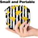 Stylish Women's Napkin Storage Pocket - Yellow Elephants & Black Stripes - Portable Menstrual Cup & Bandage Bags for First Period - Buy Online on GoSupps.com