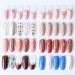 Rose Gold Metal Line Nail Art Stickers - 3D Self-Adhesive Decals for Nail Design - Multicolor (6 Sheets) - Buy Online on GoSupps.com