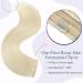 Buy 1PC 5Clips Real Hair Clip-In Extensions - 7A Human Hair Soft & Thick - 20cm 60g Platinum Blonde | International Shipping Available - Buy Online on GoSupps.com