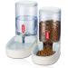 Automatic Pet Feeder Small&Medium Pets Automatic Food Feeder and Waterer Set 3.8L, Travel Supply Feeder and Water Dispenser for Dogs Cats Pets Animals gray