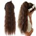 Ponytail Extensions 22" Synthetic Fluffy Curly Ponytail Hairpieces Clip in Ponytail Hair Extensions for Women Long Corn Wave Ponytail Extensions for Women(Color:004) 22inch 004 - Buy Online on GoSupps.com