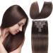 GIVLOVE Clip in Hair Extensions Real Human Hair 8 Pieces Straight Real Remy Human Hair Full Head Human Hair Extensions Clip in Double Weft Real Remy Hair (#4 Medium Brown-14 Inch) (4# 14 inch) 14 inch 4# - Buy Online on GoSupps.com