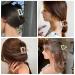 5PCS Checkered Claw Clip Acrylic Square Small Hair Claw Clips Set for Thin Hair - Exquisit Shark Clips Aesthetic Barrettes for Women - Buy Online on GoSupps.com