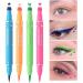Stamp eyelinerPencil eyelinerMarker with double tip quicktoapply stamp Waterproof smudgeproof eye makeup pencil for precise wings everyday look party office travel clean - Buy Online on GoSupps.com