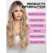 Wokestar Long Platinum Honey Blonde Synthetic Hair Wig with Curtain Fringe for Women - Buy Online on GoSupps.com