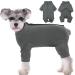 Kuoser dog body after op medical body dog dogs pajamas dog body after castration anti-licking wound protection cone alternative (xs gray) XS gray